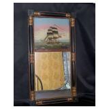 Federal Mirror with reverse Painted Glass Upper Panel…..approx. early 19th Century….11 x 20-1/2