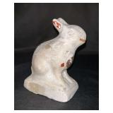 Vintage (possibly antique - age not known) chalkware rabbit with distressed look…..5-1/2” tall….tag on bottom lists for $98