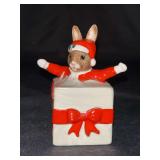 Vintage Signed Royal Doulton “Christmas Surprise Bunnykins” Porcelain Figurine…..3-3/4” tall