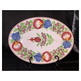 Vintage Villeroy & Boch Oval Platter in the Virginia Pattern….. design is a stick spatter style…..13-1/2 x 9-1/2