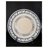 Dedham Rabbit by Potting Shed 11-1/4” dinner plate with crackle design…..stand not included