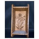 Antique Primitive Wooden Butter Mold….10-1/4 x 5-1/2 x 2-3/4” tall
