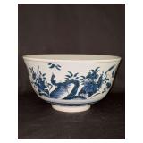 Beautiful Colonial Williamsburg Restoration Delft Punch Bowl (c.1967)…..10-1/2”D x 5-3/4” tall