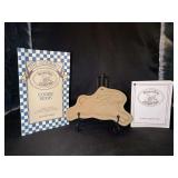 Vintage 1986 Brown Bag Cookie Art Toy Rabbit Stoneware Cookie Mold and large and small recipe booklet