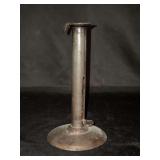 American 19th Century Iron Hogscraper Push Up Candlestick…..7-1/2” tall