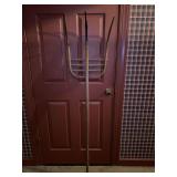 Vintage Pennsylvania Dutch hand crafted wood pitchfork…..63” long