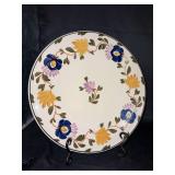 Vintage Société Céramique Maestricht Pennsylvania Dutch cake plate….12”D