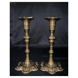 Pair of Vintage Mottahedeh Brass Candlesticks…..9-1/2” tall