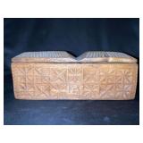 Antique Primitive Wooden Butter Mold….9 x 3-1/4 x 3 tall