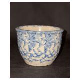 19th Century Sponge Ware Custard Cup…..3-1/2”D x 2-3/4” tall