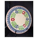 Vintage Société Céramique Maestricht Pennsylvania Dutch cake plate….12”D….does shows a spot from normal use but still a beautiful piece…..tag indicates $225 price