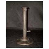 American 19th Century Iron Hogscraper Push Up Candlestick…..7-1/4” tall