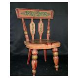 Antique Primitive Pennsylvania Dutch Painted Doll Chairs….believed to be by Joseph Lehn…..9-1/4 x 6-1/2 x 6-1/4 tall to seat (13-1/4 tall overall)…..very loved and used