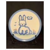 Vintage Signed M.A. Hadley Rabbit Trivet…..6-1/2”D…..stand not included