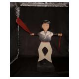 Antique Pennsylvania Dutch American Folk Art carved and painted wood sailor figural whirligig….15” tall and in working condition