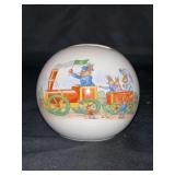 Vintage Royal Doulton Bunnykins “Money Ball” Porcelain Train motif Bank in original box