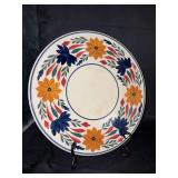 Vintage Société Céramique Maestricht Pennsylvania Dutch cake plate….12”D