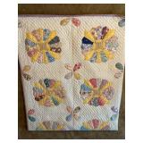 92 x 74 Dresden Dinner Plate hand sewn quilt…..incredible workmanship….original cost on tag $575