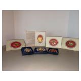 Collection of Colonial Williamsburg 24K gold-finished ornaments