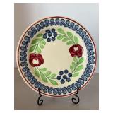 Societe Ceramique Maestricht Holland with Stick Spatter Floral design…..9-1/8”D