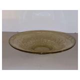 11” Federal Glass Madrid Amber Centerpiece Fruit Bowl…..has one chip around rim