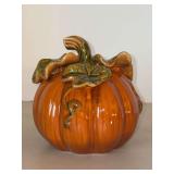 Very nice RAZ Imports high glaze ceramic pumpkin…..6-1/2” tall