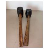 Grouping of (2) rubber mallets