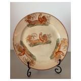 Antique plate featuring a rooster design produced by Société Céramique Maestricht in Holland…..7-3/4”D