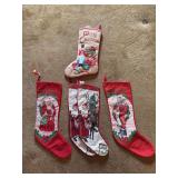 Grouping of (4) nice looking tapestry stockings