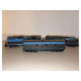 Grouping of various train cars - locomotives, box cars, flat beds, tankers and more (see all pics)…..all are in used condition