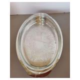 NIB Wm Rogers silverplate oval serving dish with glass insert…..20 x 11-1/4