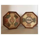 Unique and rare Decorative Boxed Double Sailor’s Valentine…..9 x 9 x 2-3/4 tall