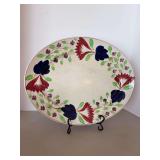 Large vintage Green & Co. Ltd. Gresley Spatterware Serving Platter…..18 x 14