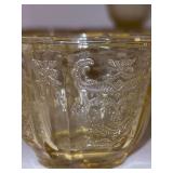 Set of (8) Federal Glass Madrid Amber Custard Cups…..2” tall
