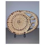 Sweetgrass Gullah Bread Basket With Handle - Handmade In Charleston, SC…..8”D