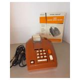 Vintage Sears Electric Adding Machine in like new condition….comes with plastic cover, cord and original owners manual….not tested