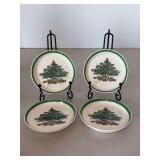 NIB Set of (4) Spode Christmas Tree Coasters….4”D
