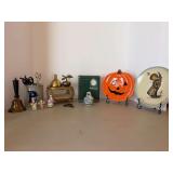 Grouping of home decor…..there are a set of 4 pumpkin plates by Pottery Barn