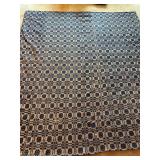 Mid-19th Century Antique Jacquard Blue/White Coverlet…..74 x 85-1/2…..shows wear in areas from normal use