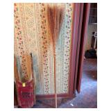 Vintage handcrafted straw broom