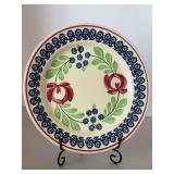 Societe Ceramique Maestricht Holland with Stick Spatter Floral design…..9-1/8”D