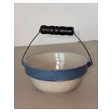 Rare Small Miniature Blue and White Salesman Sample Stoneware Bowl…..3-1/2”D x 1-1/2” tall