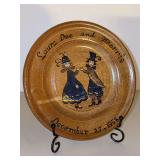 Pennsylvania Dutch pottery place depicting a marriage on December 27, 1958…..7-1/2”D