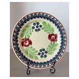 Societe Ceramique Maestricht Holland with Stick Spatter Floral design…..9-1/8”D