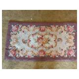 Vintage handcrafted hook rug…..44 x 24