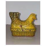 Vintage 1930s Baldwin Tin Litho Wind-Up Clucking Chicken Toy