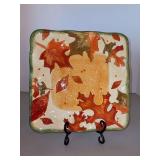 Bella Casa by GANZ square fall motif platter…..11”D