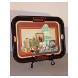 Coca-Cola serving tray commemorates the grand reopening of The Peabody Hotel in Memphis in 1981…..13-1/5 x 10-1/2
