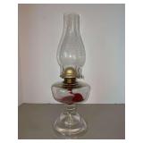 Vintage Eagle Glass & Manufacturing Company clear glass oil lamp