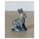 Vintage Salt Glaze Rabbit by Rowe Pottery Works…..3” tall